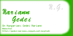 mariann gedei business card